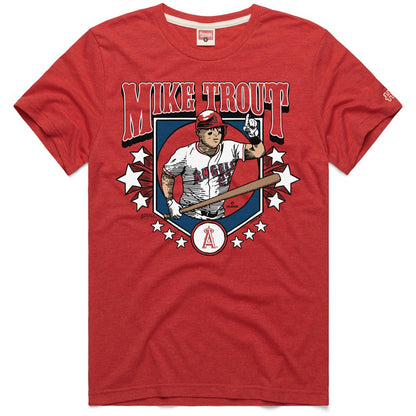 Mike Trout Los Angeles Angels Homage Graphic Player T-Shirt - Red