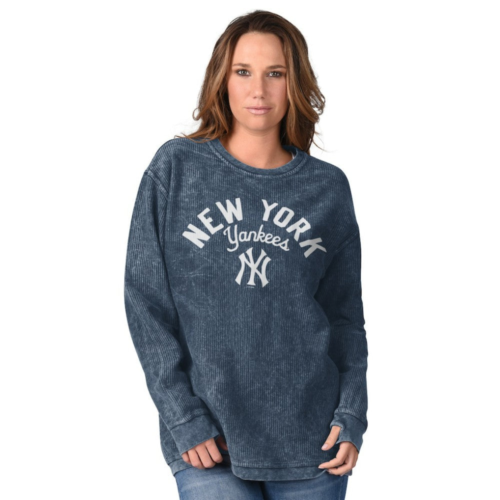 New York Yankees G-III 4Her by Carl Banks Women's Comfy Cord Pullover Sweatshirt - Navy