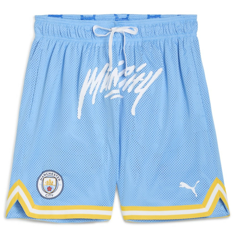 Manchester City 2025 FIFA Club World Cup Hoops Reversible Shorts - Light Blue | Puma for sale