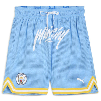 Manchester City 2025 FIFA Club World Cup Hoops Reversible Shorts - Light Blue | Puma for sale