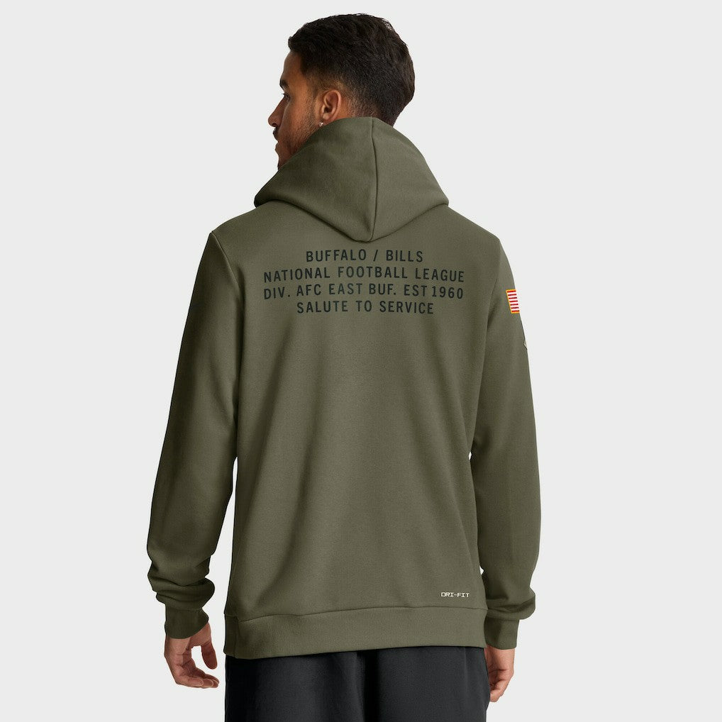 Buffalo Bills 2025 Salute to Service Sideline Standard Issue Dri-FIT Hoodie - Olive | Nike outlet