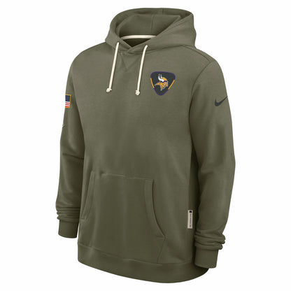 Minnesota Vikings 2025 Salute to Service Sideline Standard Issue Dri-FIT Hoodie - Olive | Nike online