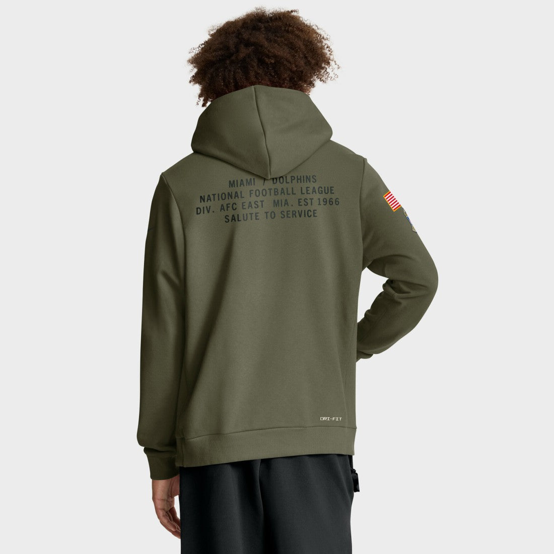 Miami Dolphins 2025 Salute to Service Sideline Standard Issue Dri-FIT Hoodie - Olive | Nike cheap