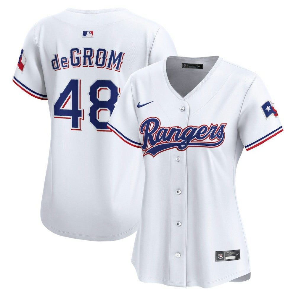 Jacob deGrom Texas Rangers Women's Home Limited Player Jersey - White | Nike