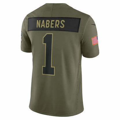 Malik Nabers New York Giants 2025 Salute to Service Limited Jersey - Olive | Nike on sale