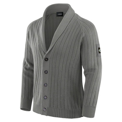 Green Bay Packers J. Palmer The Playmaker Cardigan Raglan Sweater - Graphite on sale