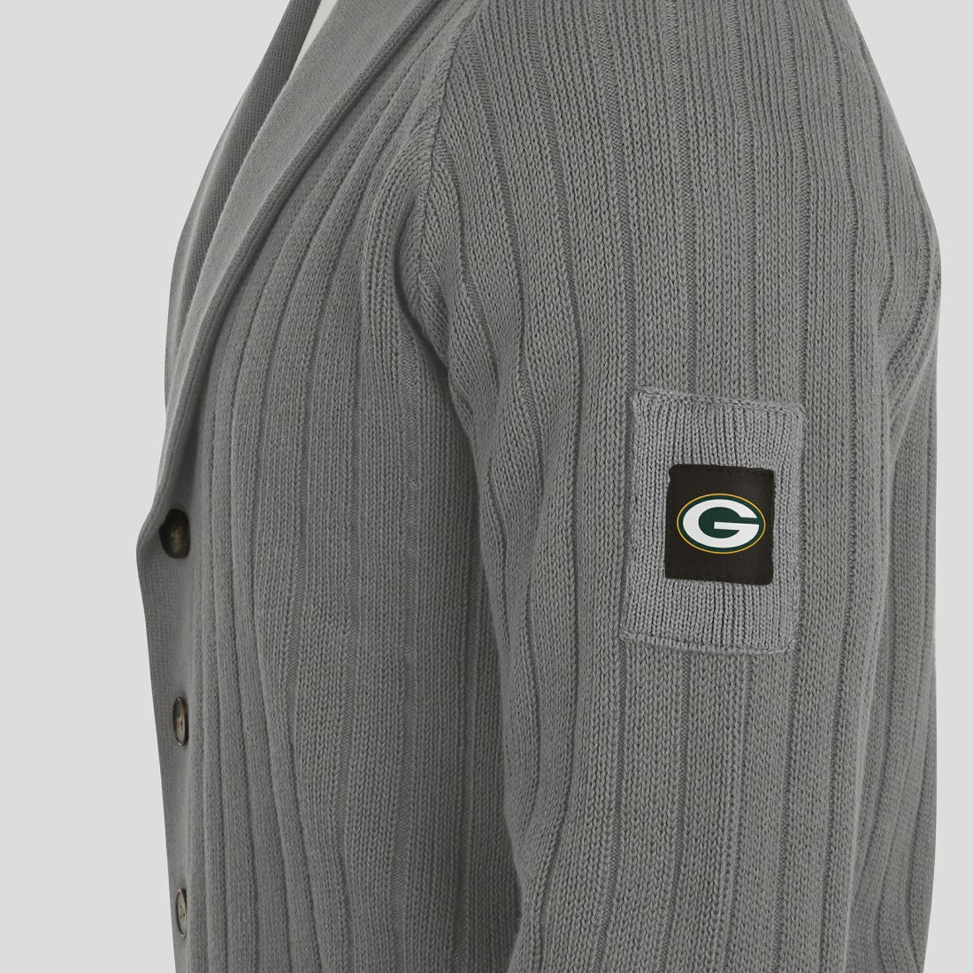 Green Bay Packers J. Palmer The Playmaker Cardigan Raglan Sweater - Graphite on sale