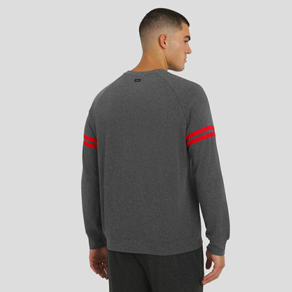 Kansas City Chiefs J. Palmer Players Lounge Raglan Tri-Blend Sweatshirt - Dark Heather Gray on sale