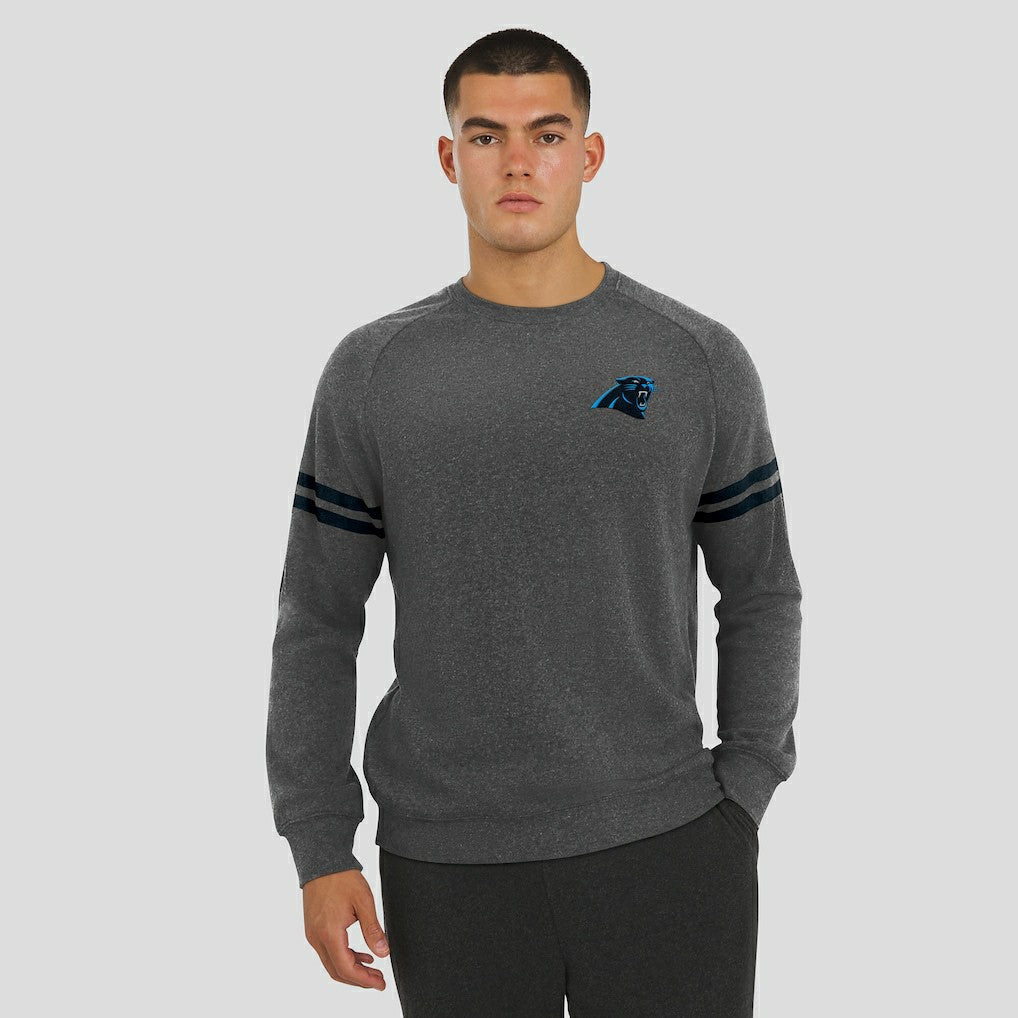 Carolina Panthers J. Palmer Players Lounge Raglan Tri-Blend Sweatshirt - Dark Heather Gray cheap