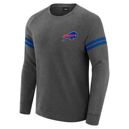 Buffalo Bills J. Palmer Players Lounge Raglan Tri-Blend Sweatshirt - Dark Heather Gray online