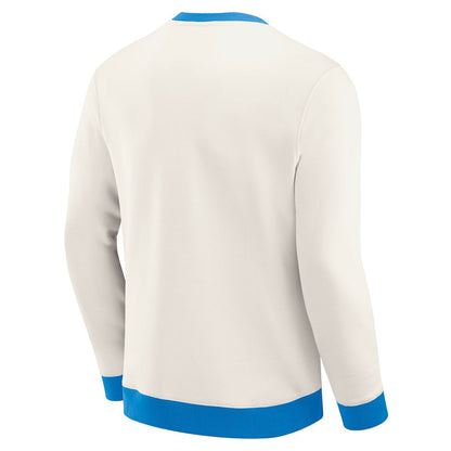 Los Angeles Chargers Darius Rucker Collection Colorblock Pullover Sweatshirt - Cream cheap