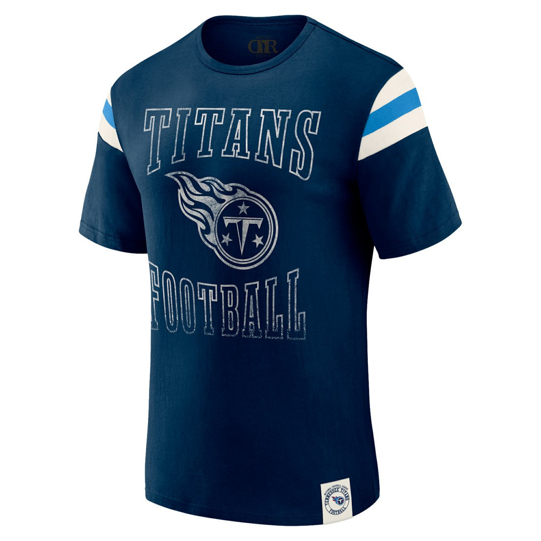 Tennessee Titans Darius Rucker Collection Football Stripe Sleeve T-Shirt - Navy for sale