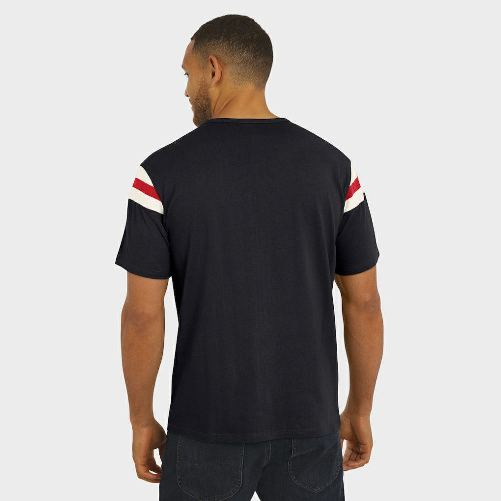 Arizona Diamondbacks Darius Rucker Collection Distressed Sleeve Stripe T-Shirt - Black