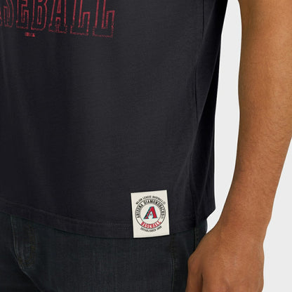 Arizona Diamondbacks Darius Rucker Collection Distressed Sleeve Stripe T-Shirt - Black