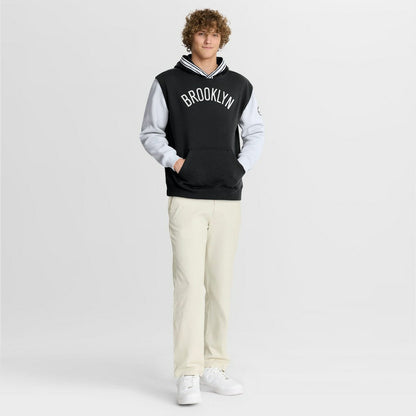 Brooklyn Nets Half Court Shot Clock Fastbreak Hoodie - Black/White | Fanatics cheap