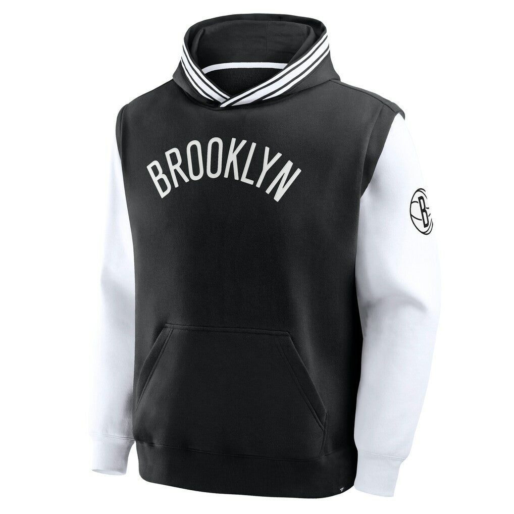 Brooklyn Nets Half Court Shot Clock Fastbreak Hoodie - Black/White | Fanatics cheap