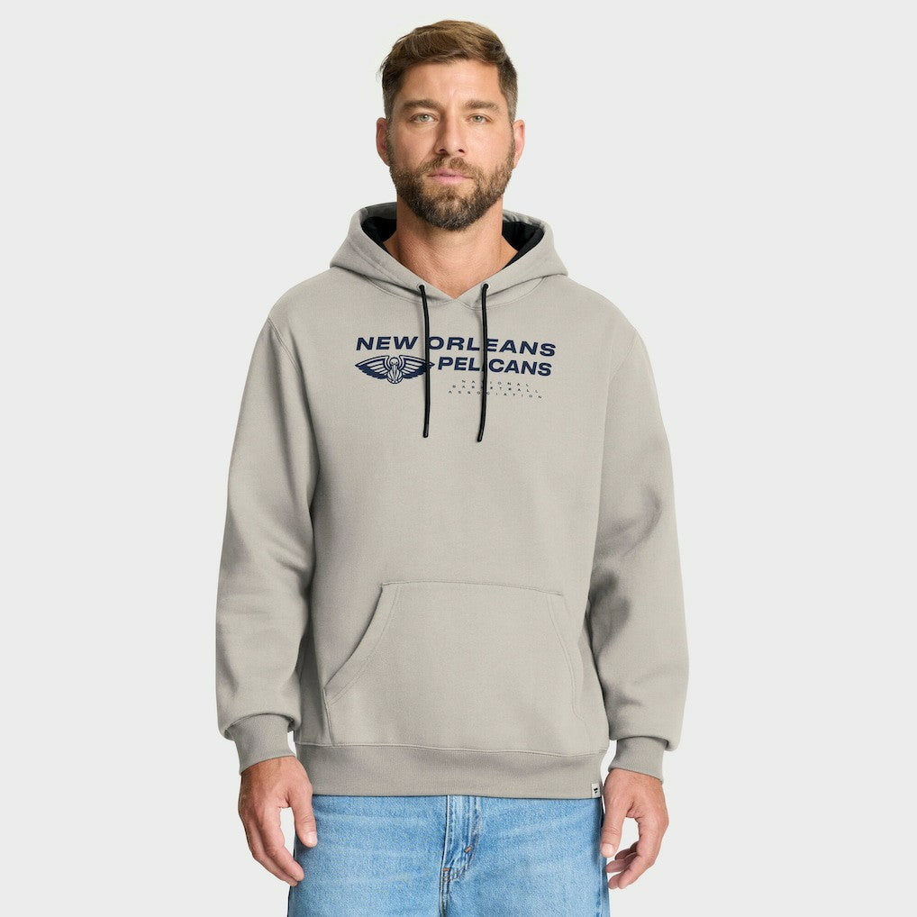 New Orleans Pelicans Crossover Collection Blocked Shot Premium Pullover Hoodie - Off White | Fanatics for sale