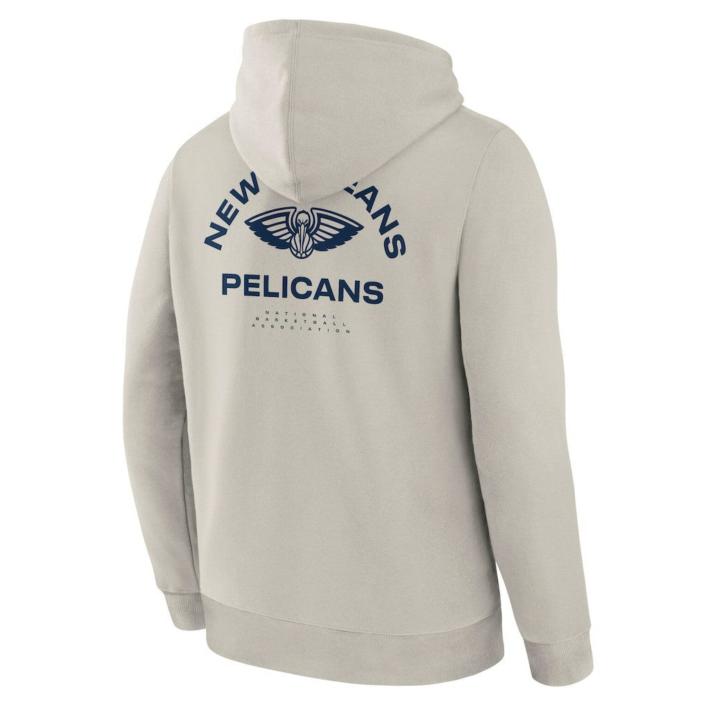 New Orleans Pelicans Crossover Collection Blocked Shot Premium Pullover Hoodie - Off White | Fanatics for sale