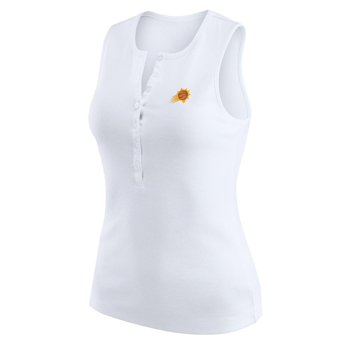 Phoenix Suns WEAR by Erin Andrews Women's Rib-Knit Henley Tank Top - White online