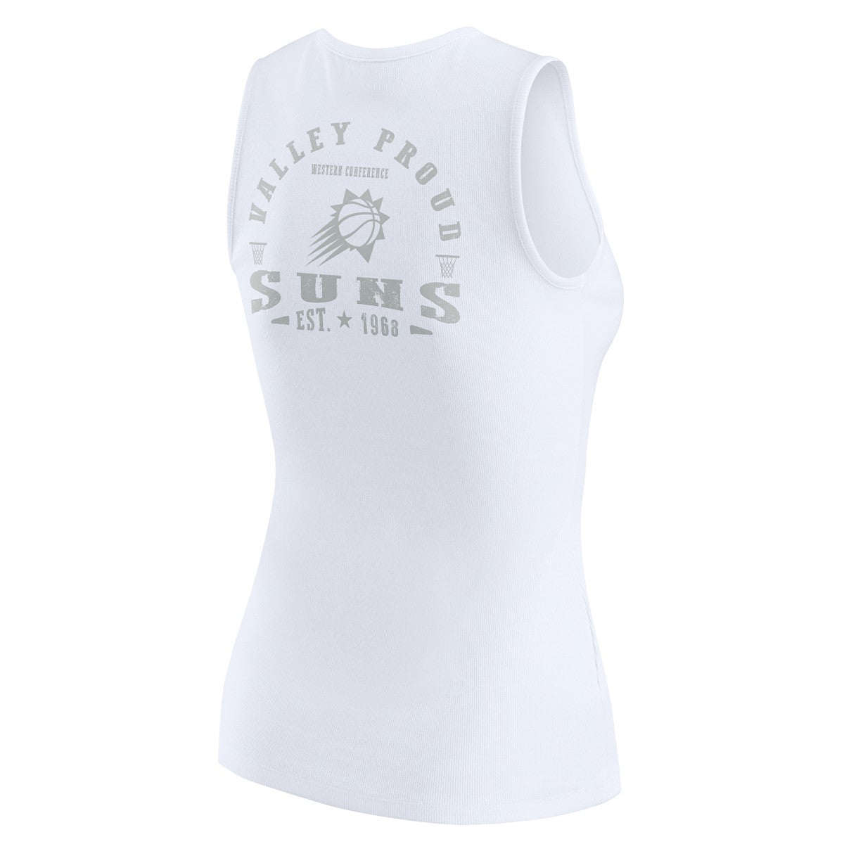 Phoenix Suns WEAR by Erin Andrews Women's Rib-Knit Henley Tank Top - White online