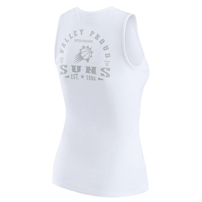 Phoenix Suns WEAR by Erin Andrews Women's Rib-Knit Henley Tank Top - White online