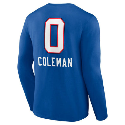 Keon Coleman Buffalo Bills Team Wordmark Name & Number Long Sleeve T-Shirt - Royal discount