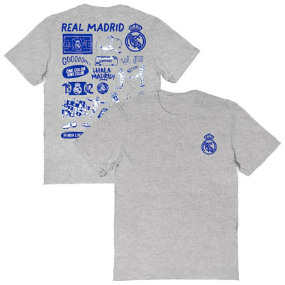 Real Madrid Vive La Fete Women's Impressions Artwork T-Shirt - Heather Gray shop