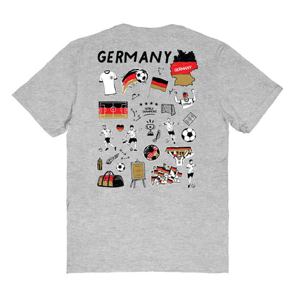 Germany National Team Vive La Fete Women's Impressions Artwork T-Shirt - Heather Gray shop