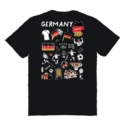 Germany National Team Vive La Fete Women's Impressions Artwork T-Shirt - Black online