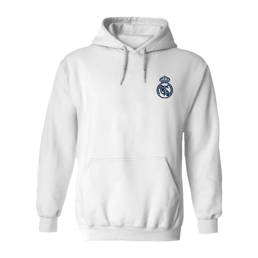 Real Madrid Vive La Fete Women's Color Badge Pullover Hoodie - White discount