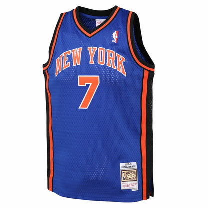 Carmelo Anthony New York Knicks Youth 2010/11 Hardwood Classics Swingman Jersey - Blue | Mitchell & Ness for sale