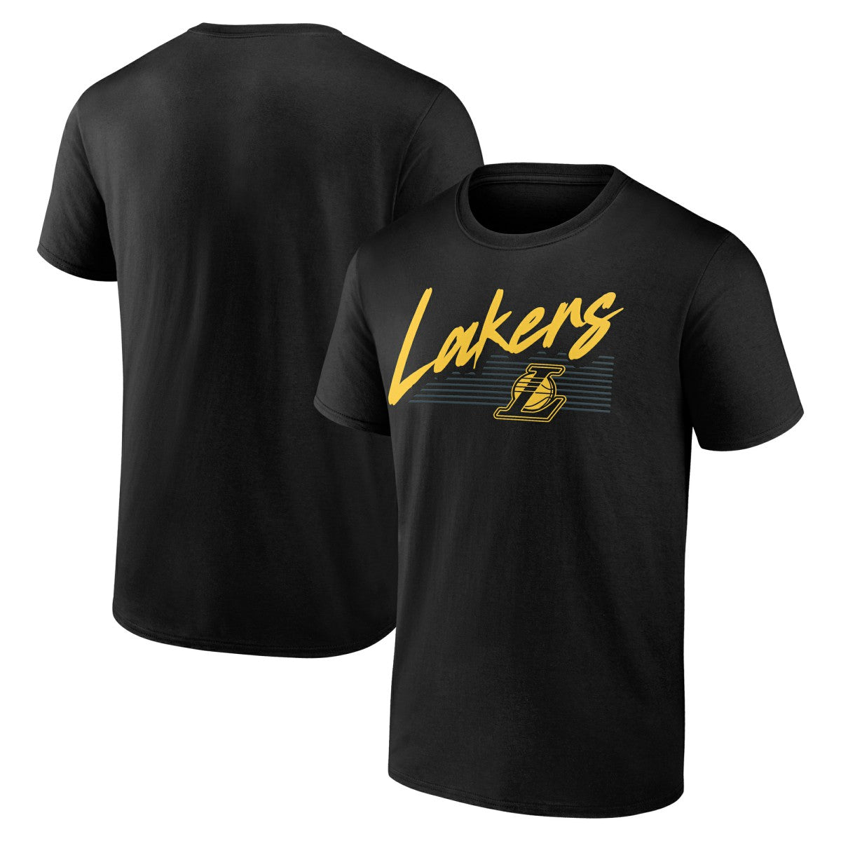 Los Angeles Lakers Color Block Slant T-Shirt - Black on sale