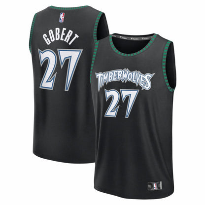 Rudy Gobert Minnesota Timberwolves Fastbreak Jersey - Classic Edition - Black | Fanatics shop
