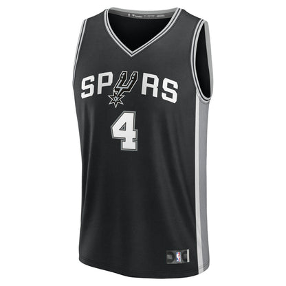 De'Aaron Fox San Antonio Spurs Youth Fast Break Replica Player Jersey - Icon Edition - Black | Fanatics cheap