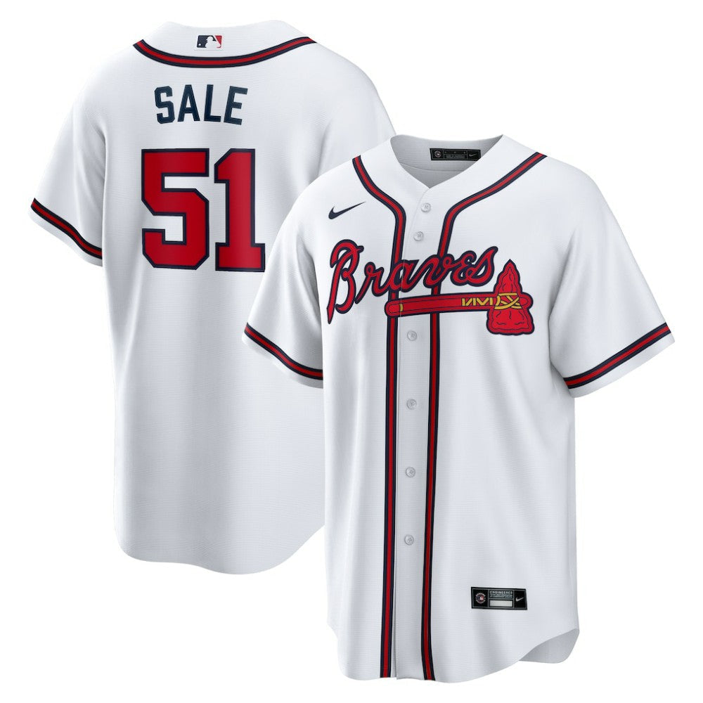 Chris Sale Atlanta Braves Home Replica Jersey - White | Nike