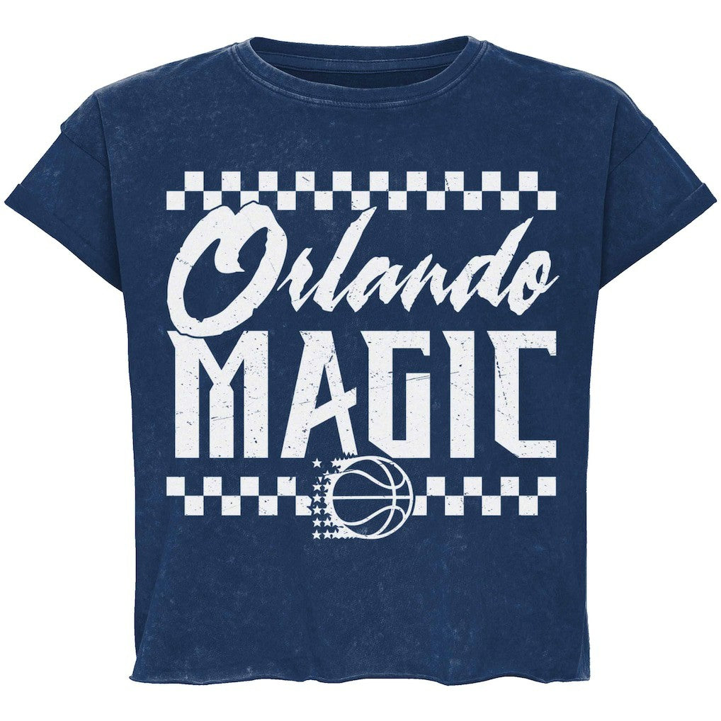 Orlando Magic Sportiqe Unisex Rock & Roll Collection Gwen Premium Mineral Wash Cropped T-Shirt - Blue discount
