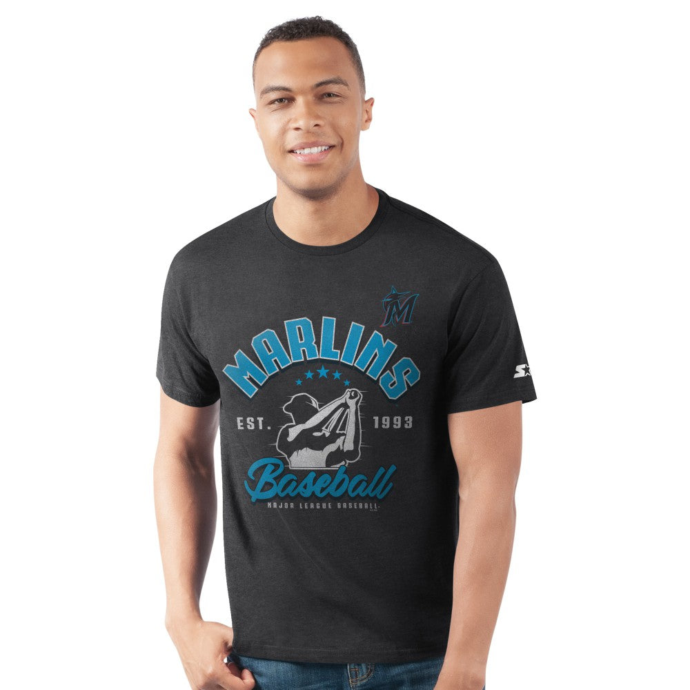Miami Marlins Starter Prime Time Batter T-Shirt - Black