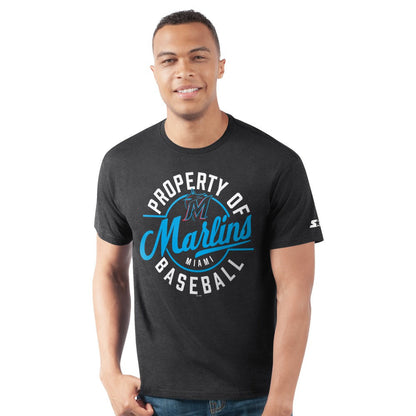 Miami Marlins Starter Prime Time Property Of T-Shirt - Black