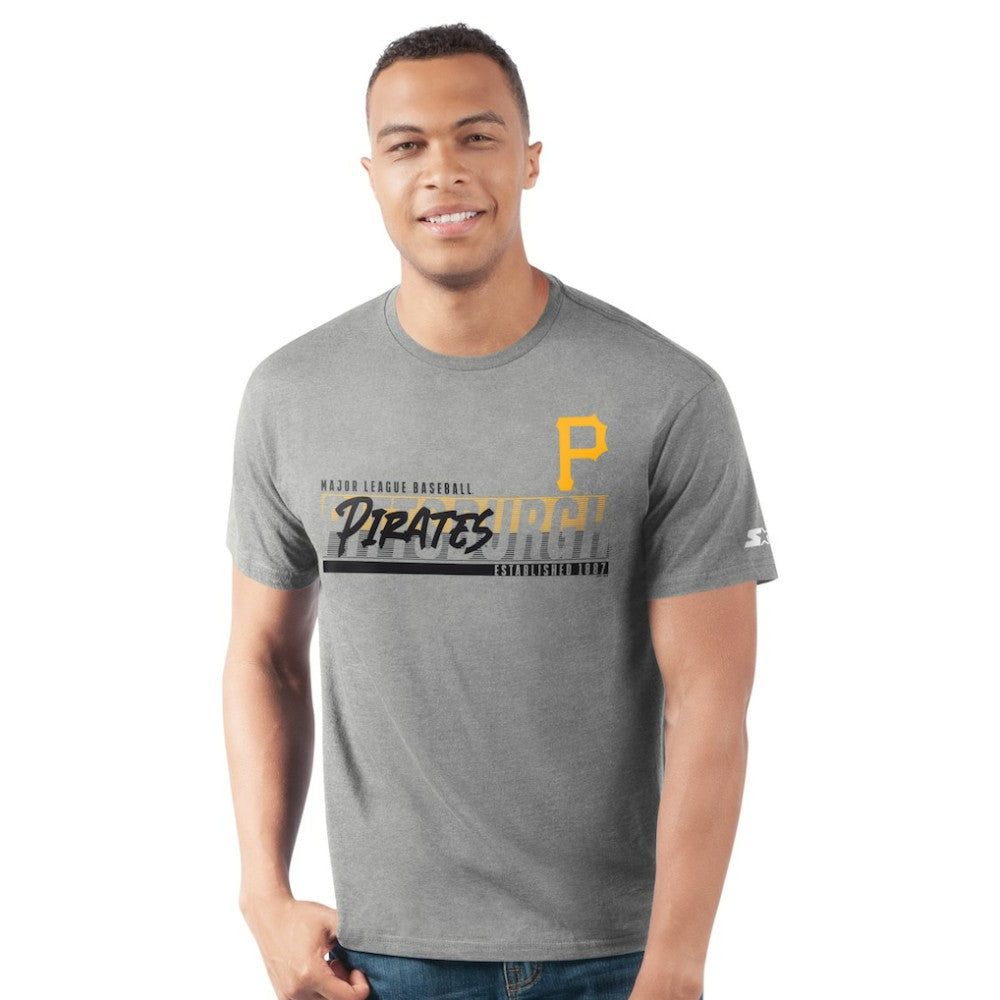 Pittsburgh Pirates Starter Prime Time Team T-Shirt - Heather Gray