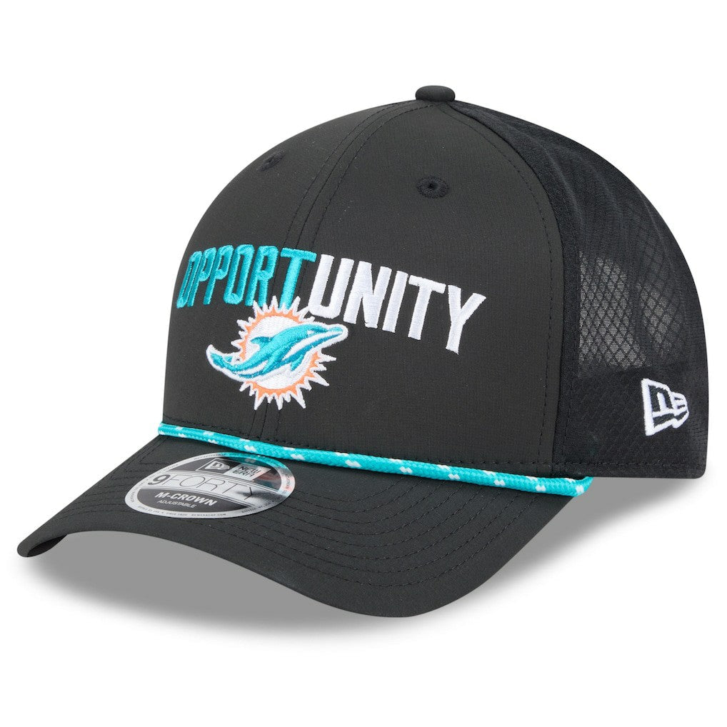 Miami Dolphins New Era 2025 Inspire Change 9FORTY M-Crown Adjustable Hat - Black outlet