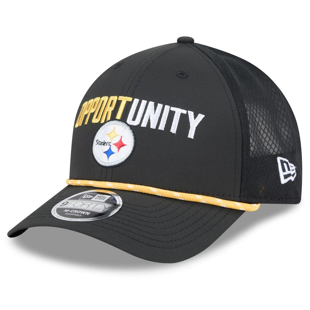 Pittsburgh Steelers New Era 2025 Inspire Change 9FORTY M-Crown Adjustable Hat - Black discount
