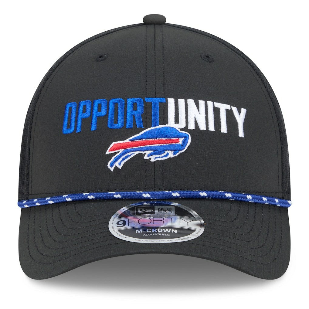 Buffalo Bills New Era 2025 Inspire Change 9FORTY M-Crown Adjustable Hat - Black cheap