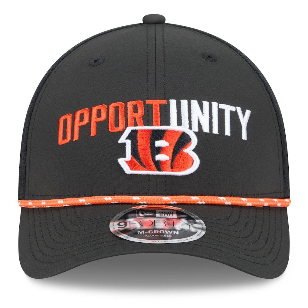 Cincinnati Bengals New Era 2025 Inspire Change 9FORTY M-Crown Adjustable Hat - Black cheap
