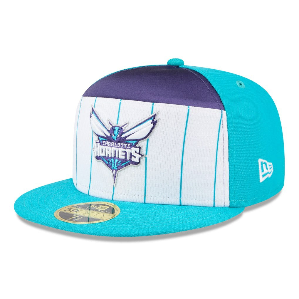 Charlotte Hornets 2025 NBA Tip Off Split Panel 59FIFTY Fitted Hat - White/Teal | New Era online