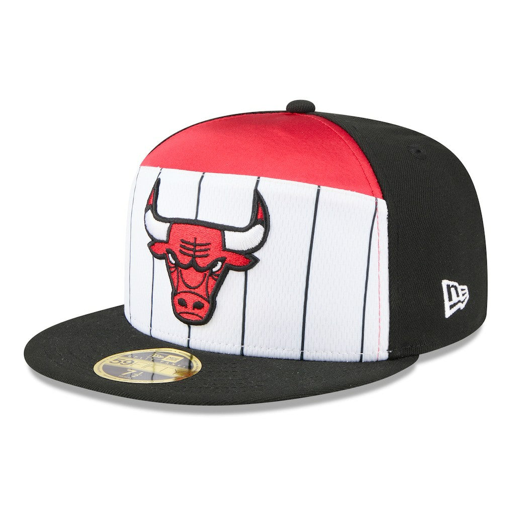 Chicago Bulls 2025 NBA Tip Off Split Panel 59FIFTY Fitted Hat - White/Black | New Era cheap