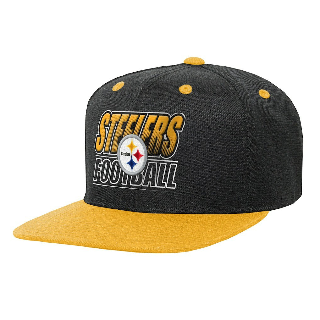 Pittsburgh Steelers Outerstuff Youth Team Gradient Deadstock Snapback Hat - Black on sale
