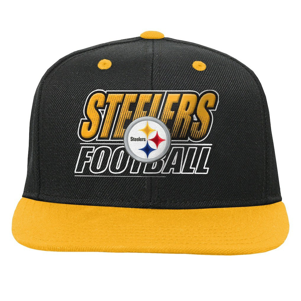 Pittsburgh Steelers Outerstuff Youth Team Gradient Deadstock Snapback Hat - Black on sale