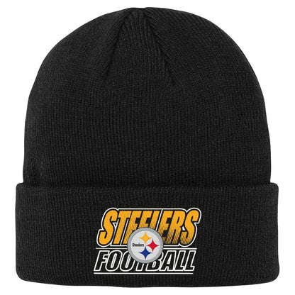 Pittsburgh Steelers Outerstuff Youth Team Gradient Cuffed Knit Hat - Black discount