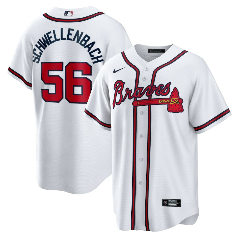 Spencer Schwellenbach Atlanta Braves Home Replica Jersey - White | Nike