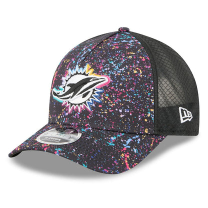 Miami Dolphins New Era 2025 NFL Crucial Catch 9FORTY Adjustable Hat - Black cheap